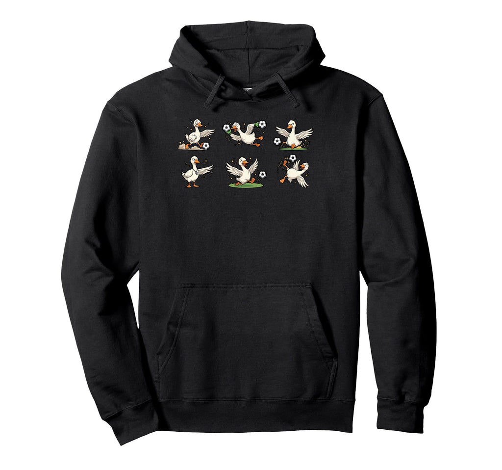 Silly Goose Playing Soccer Player Funny Hoodie - Trendy Graphic for Adults - T-Shirt, Sweatshirt, Hoodie