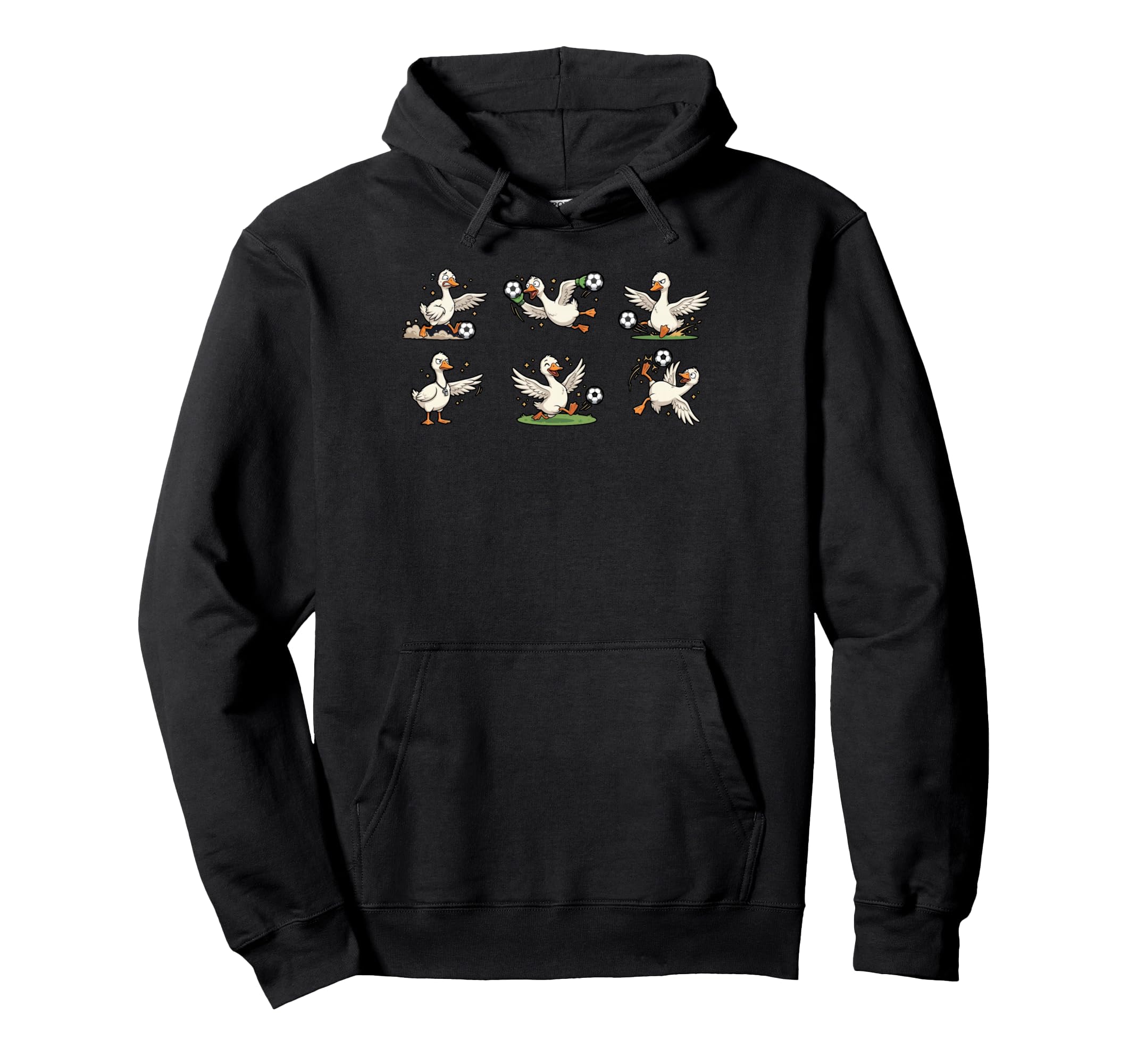 Silly Goose Playing Soccer Player Funny Hoodie - Trendy Graphic for Adults - T-Shirt, Sweatshirt, Hoodie