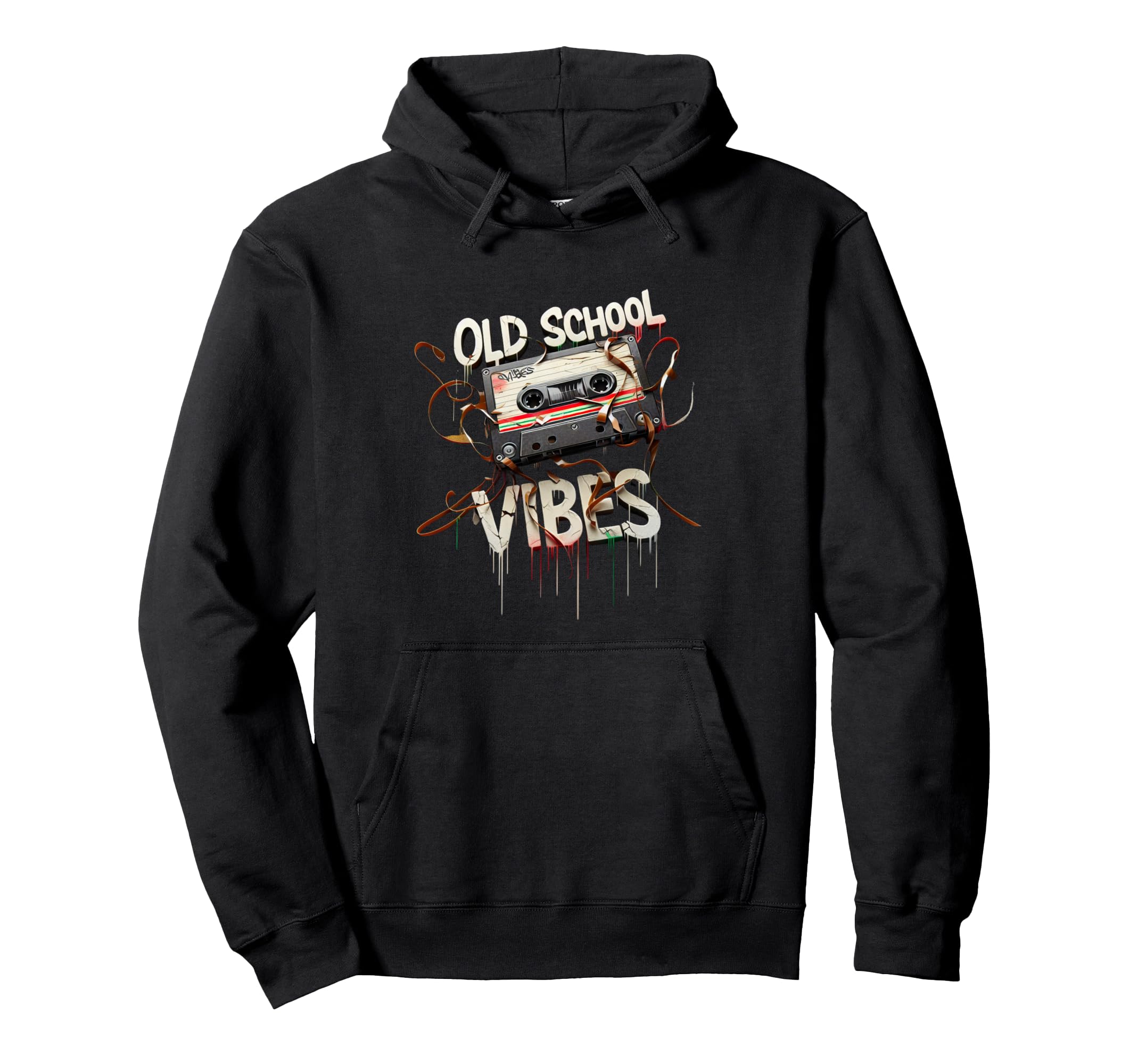 Old School Vibes Cassette Tape Hoodie - Aesthetic Graphic Men Women - T-Shirt, Sweatshirt, Hoodie