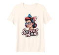 Womens Patriotic Soccer Mom American T-Shirt - Graphic Print for Adults - T-Shirt, Sweatshirt, Hoodie