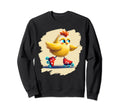 Funny Chicken Roller Skates Farm Sweatshirt - Custom Art Print Men Women - T-Shirt, Sweatshirt, Hoodie