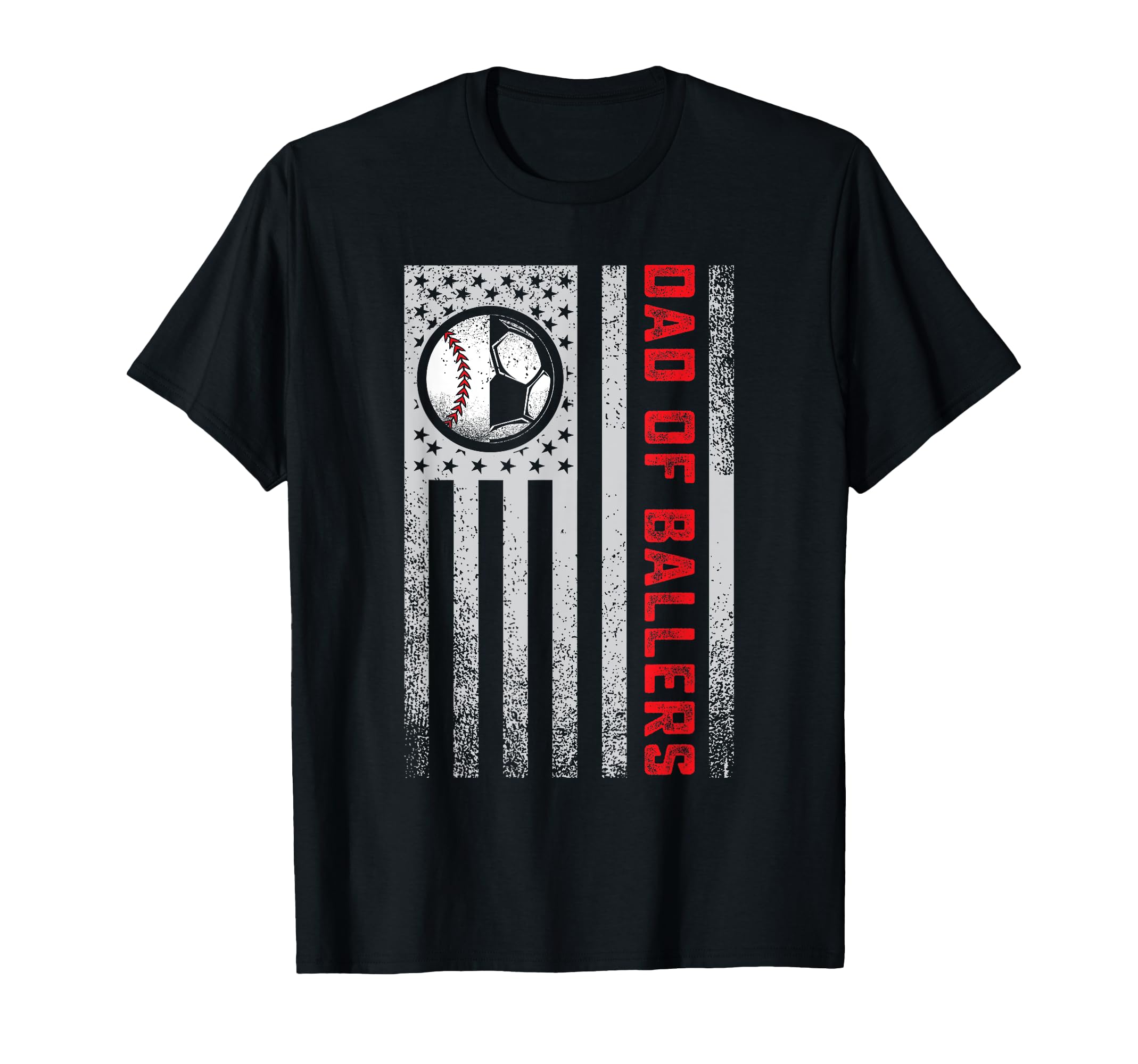 American Flag Dad Ballers Soccer T-Shirt - Aesthetic Graphic Unisex - T-Shirt, Sweatshirt, Hoodie