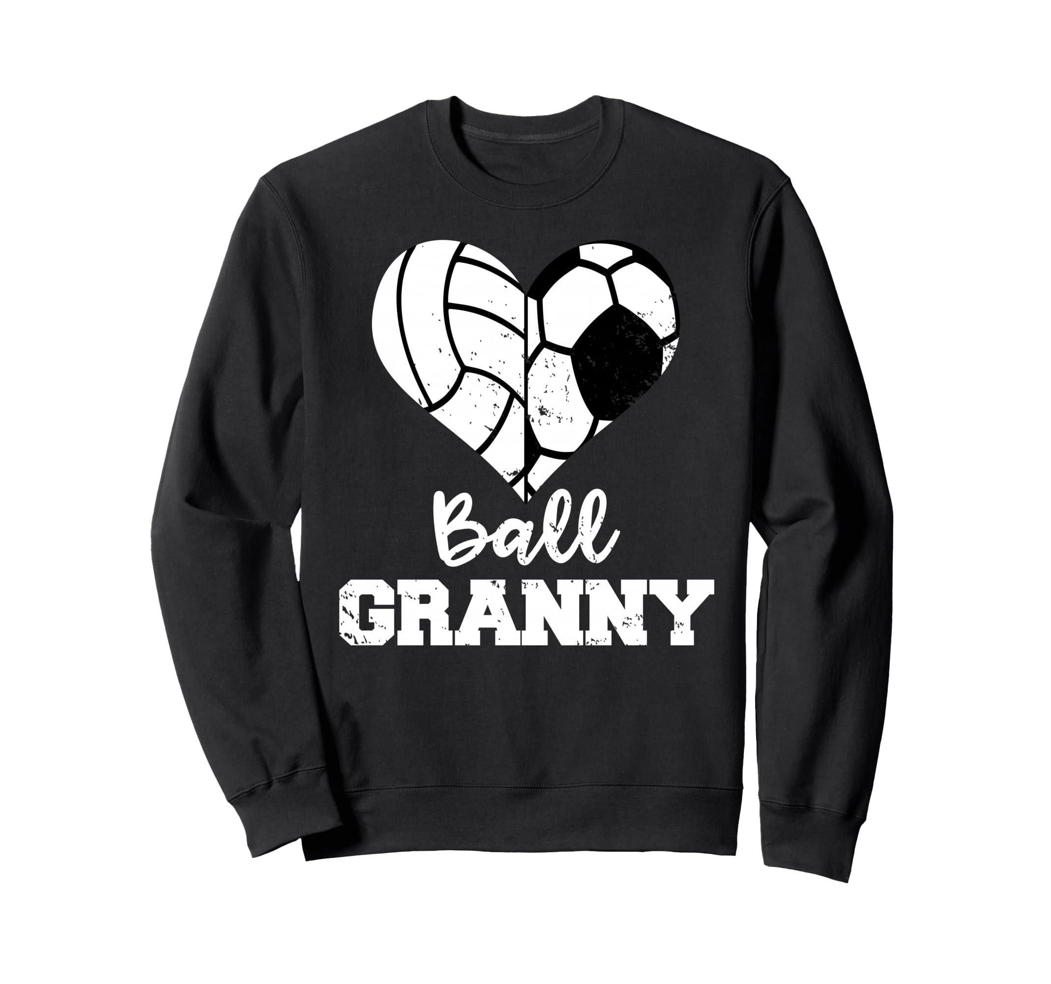 Ball Granny Heart Funny Soccer Sweatshirt - Unique Graphic Men Women - T-Shirt, Sweatshirt, Hoodie