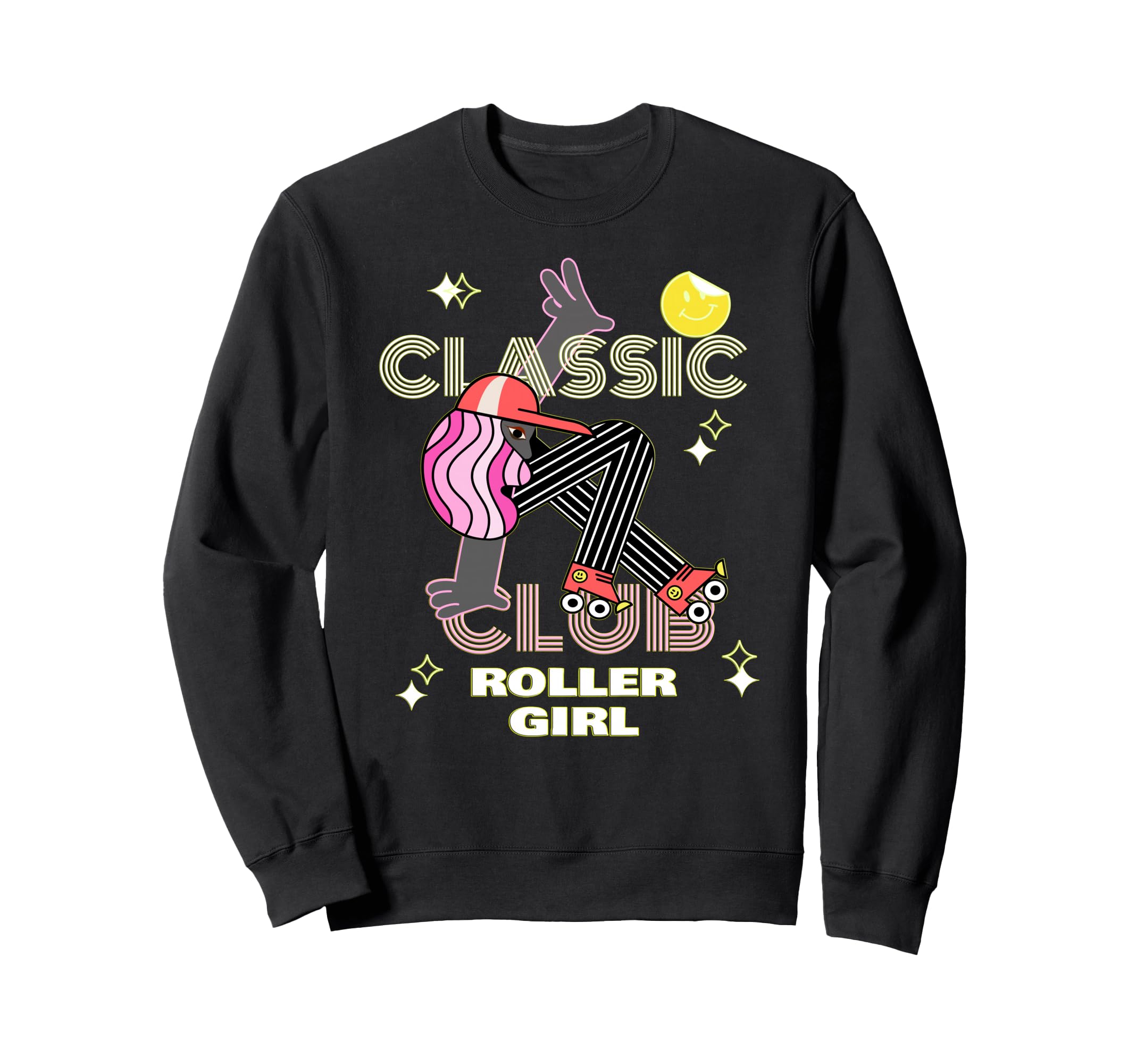 Funny Roller Skates 80S Aesthetic Sweatshirt - Graphic Print Unisex - T-Shirt, Sweatshirt, Hoodie