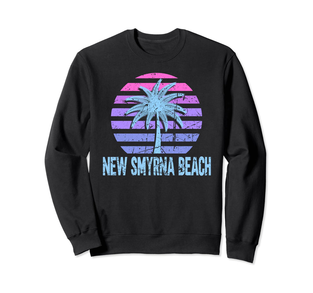 New Smyrna Beach Vacation Vaporwave Sweatshirt - Trendy Graphic Men Women - T-Shirt, Sweatshirt, Hoodie