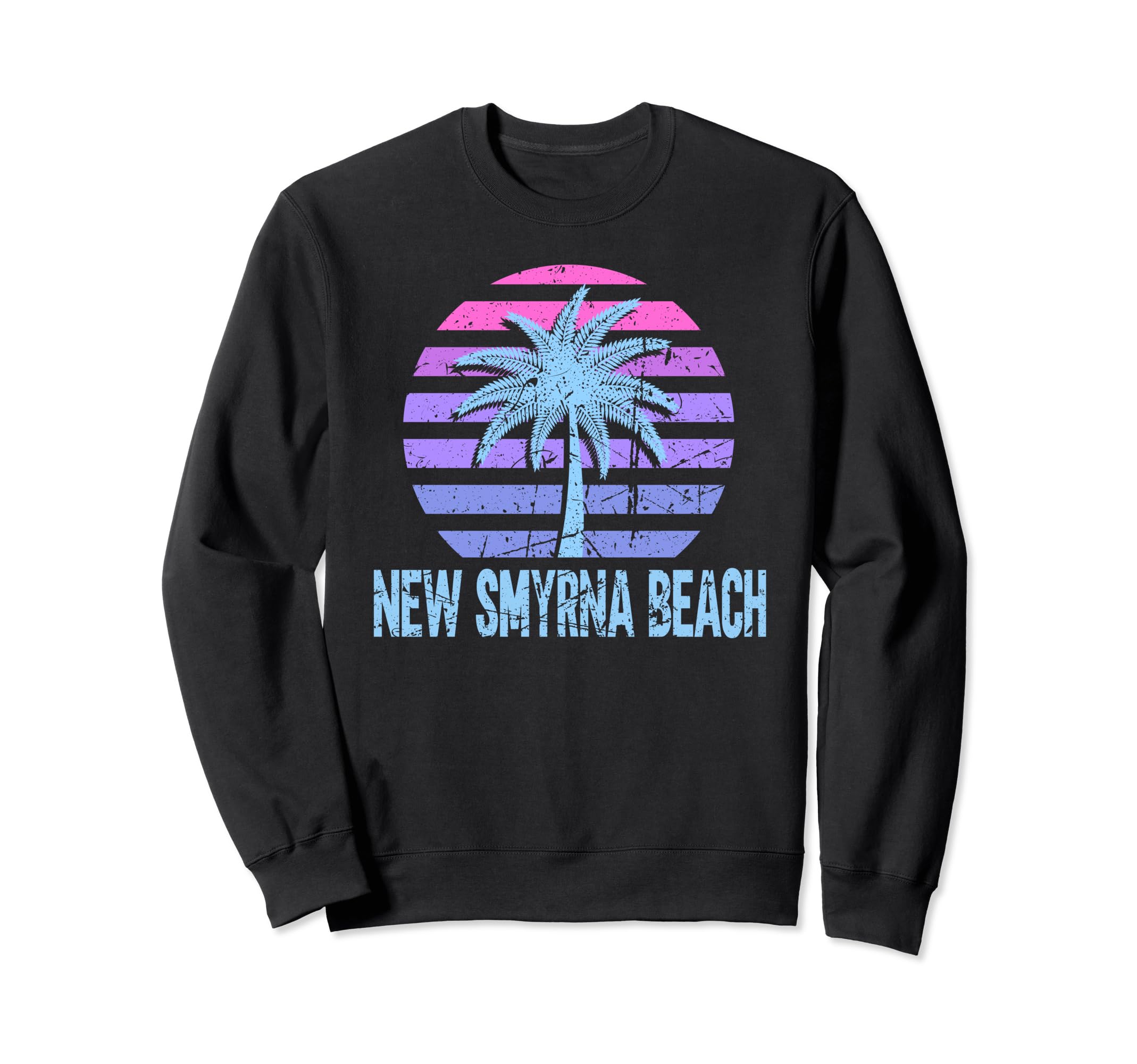 New Smyrna Beach Vacation Vaporwave Sweatshirt - Trendy Graphic Men Women - T-Shirt, Sweatshirt, Hoodie