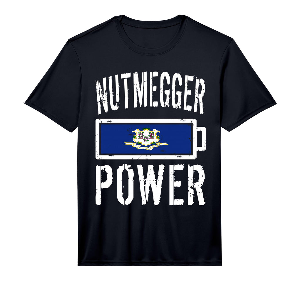Connecticut Flag Nutmegger Power T-Shirt - Novelty Apparel Men Women - T-Shirt, Sweatshirt, Hoodie