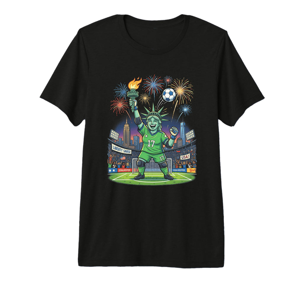 Liberty Saves Statue Liberty T-Shirt - Fun Novelty Design for Adults - T-Shirt, Sweatshirt, Hoodie