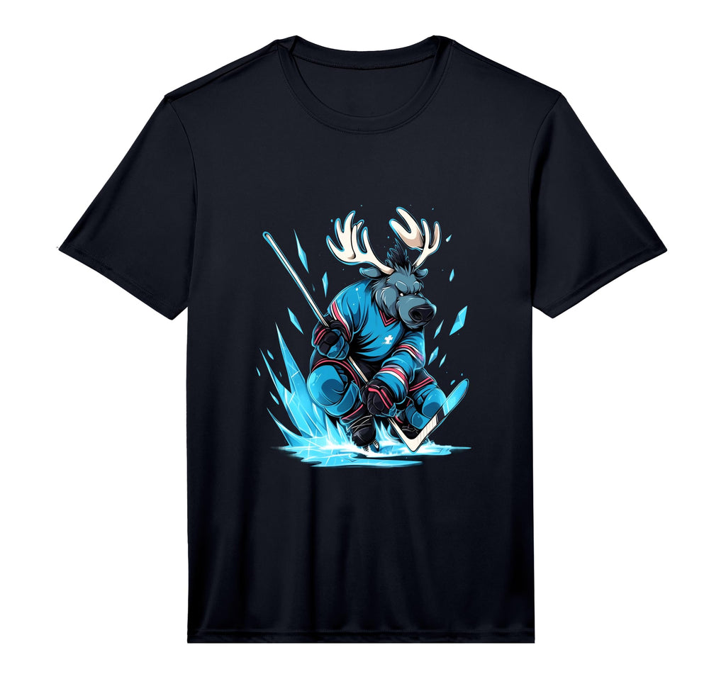 Elk Ice Hockey Player Hockey Stick T-Shirt - Fun Novelty Design Unisex - T-Shirt, Sweatshirt, Hoodie