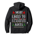 Most Likely To Play Soccer Santa Family Hoodie - Novelty Apparel Men Women - T-Shirt, Sweatshirt, Hoodie