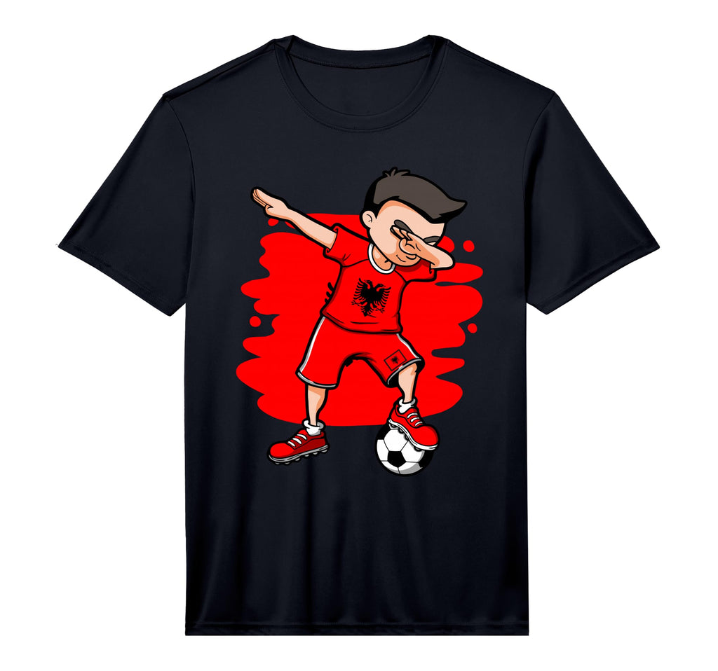 Dabbing Soccer Albania Jersey T-Shirt - Aesthetic Graphic for Adults - T-Shirt, Sweatshirt, Hoodie