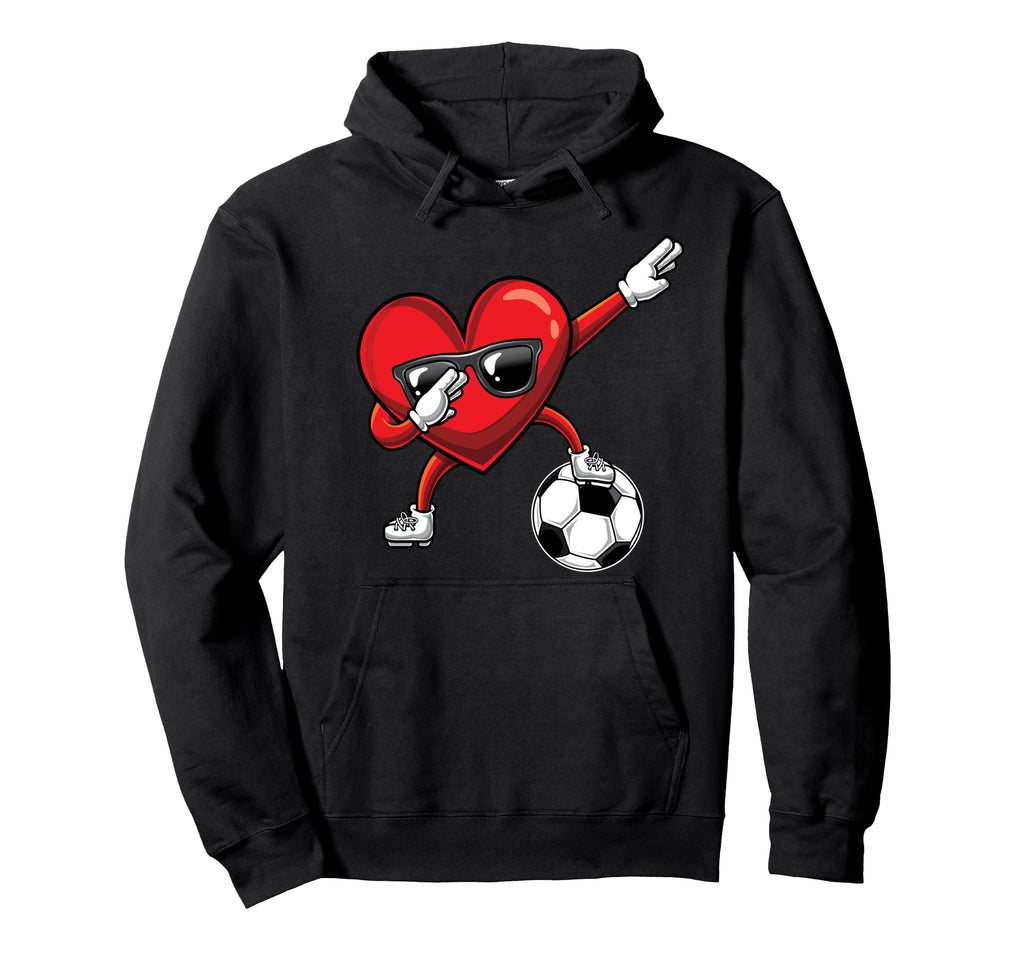Dabbing Heart Dab Valentines Day Soccer Hoodie - Unique Graphic for Adults - T-Shirt, Sweatshirt, Hoodie