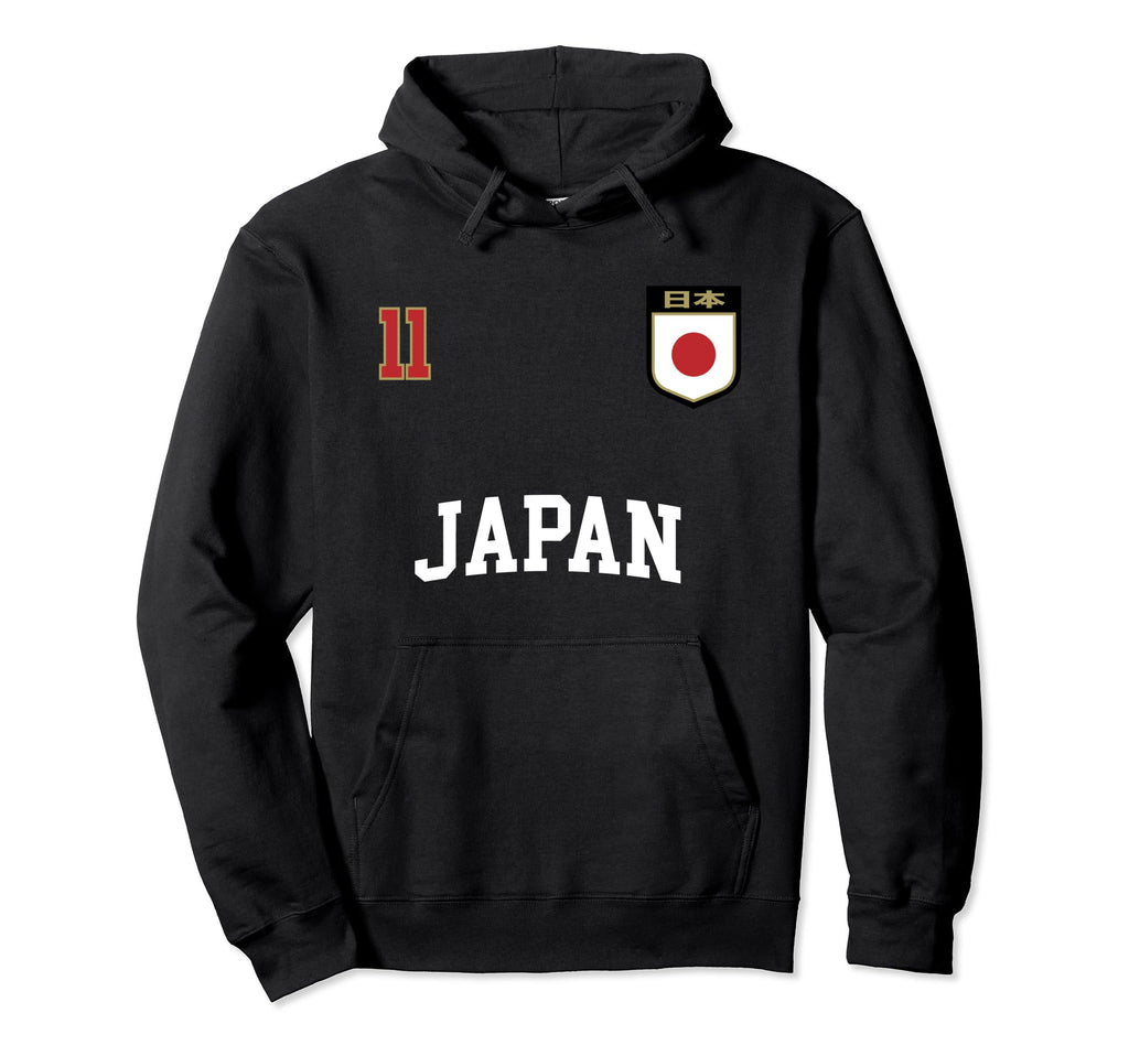 Japan Team Sports Number 11 Soccer Hoodie - Minimalist Print Men Women - T-Shirt, Sweatshirt, Hoodie