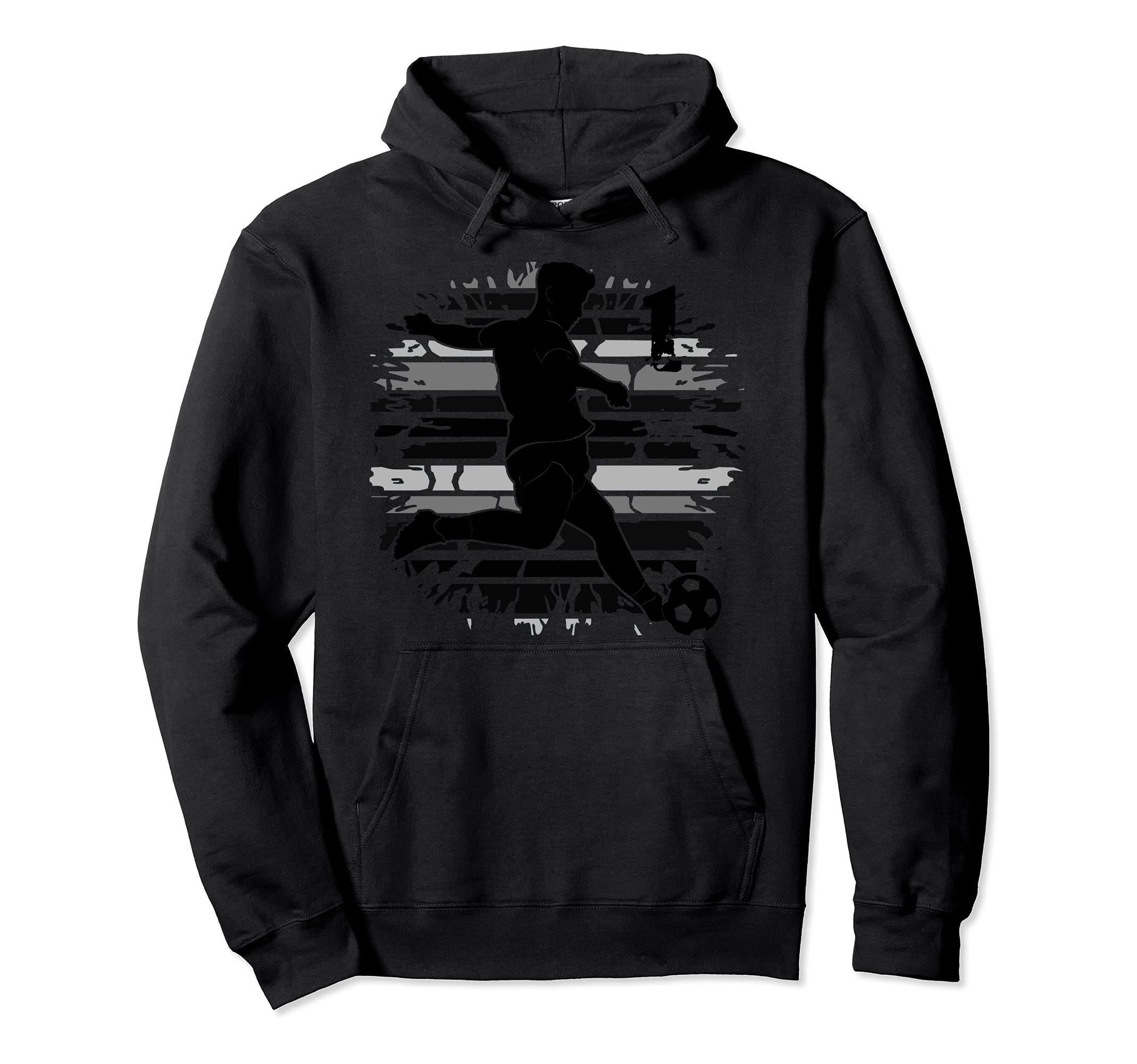 Grunge Soccer Number One Hoodie - Streetwear Style for Adults - T-Shirt, Sweatshirt, Hoodie