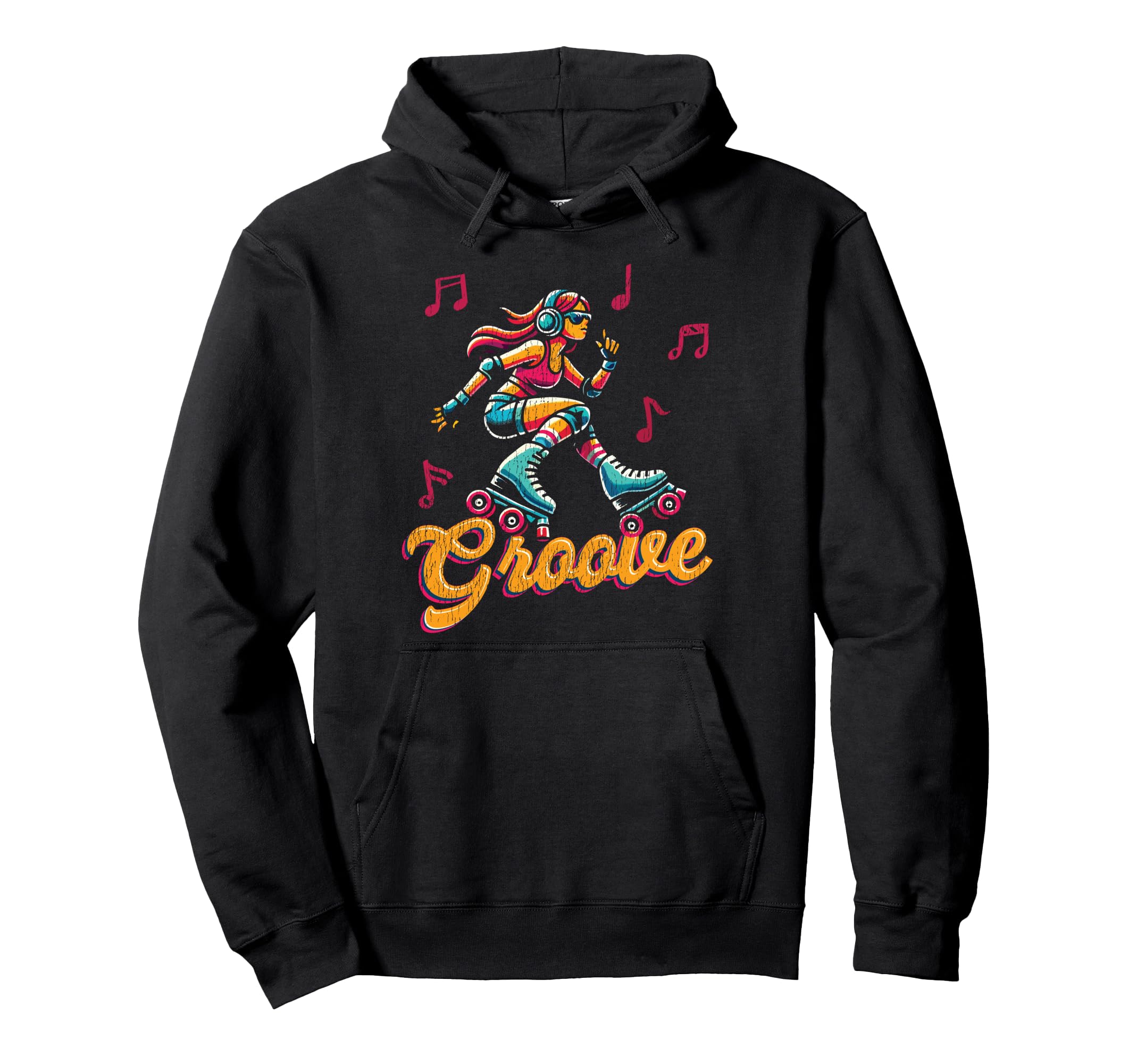 Roller Skating Skate 1970S Groove Hoodie - Casual Everyday Wear for Adults - T-Shirt, Sweatshirt, Hoodie