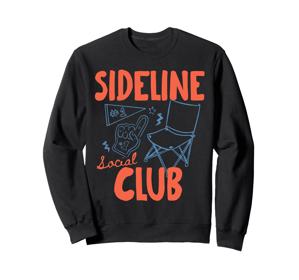 Sideline Social Club Baseball Sweatshirt - Minimalist Print for Adults - T-Shirt, Sweatshirt, Hoodie