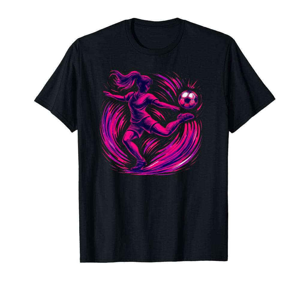 Soccer Striker Action Dynamic T-Shirt - Casual Everyday Wear for Adults - T-Shirt, Sweatshirt, Hoodie