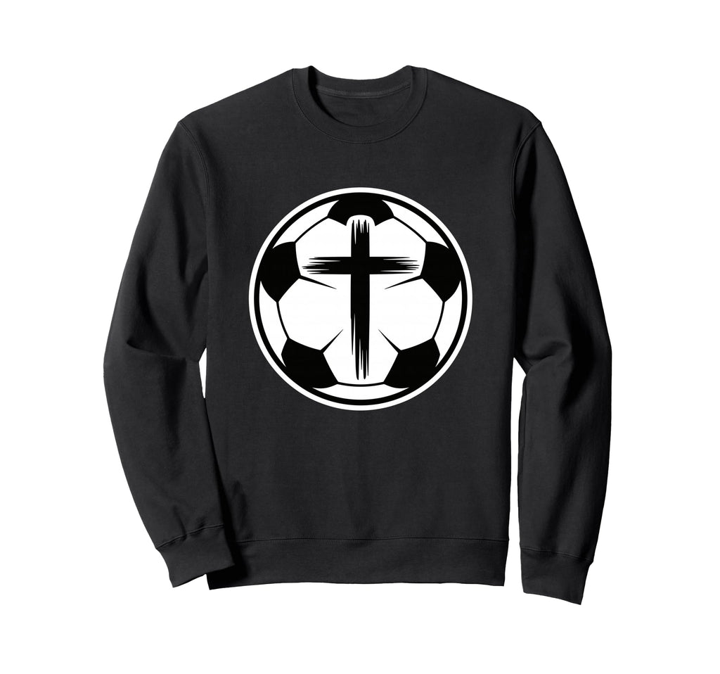 Christian Soccer Faith Sports Sweatshirt - Minimalist Print for Adults - T-Shirt, Sweatshirt, Hoodie