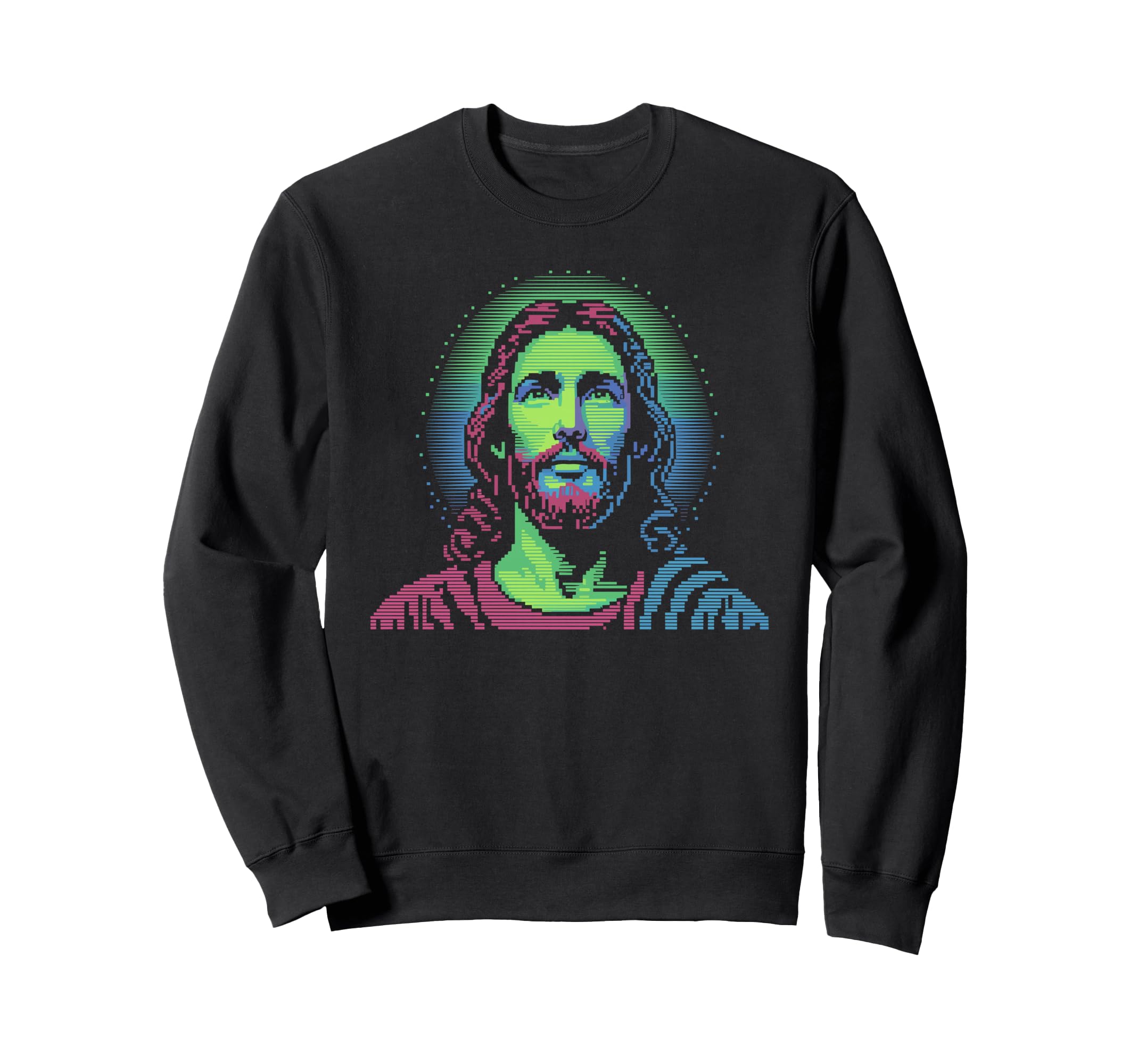 Pixel Jesus Arcade Christian Sweatshirt - Casual Everyday Wear Men Women - T-Shirt, Sweatshirt, Hoodie