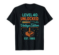 Level 40 Unlocked Funny 40Th Birthday T-Shirt - Trendy Graphic for Adults - T-Shirt, Sweatshirt, Hoodie