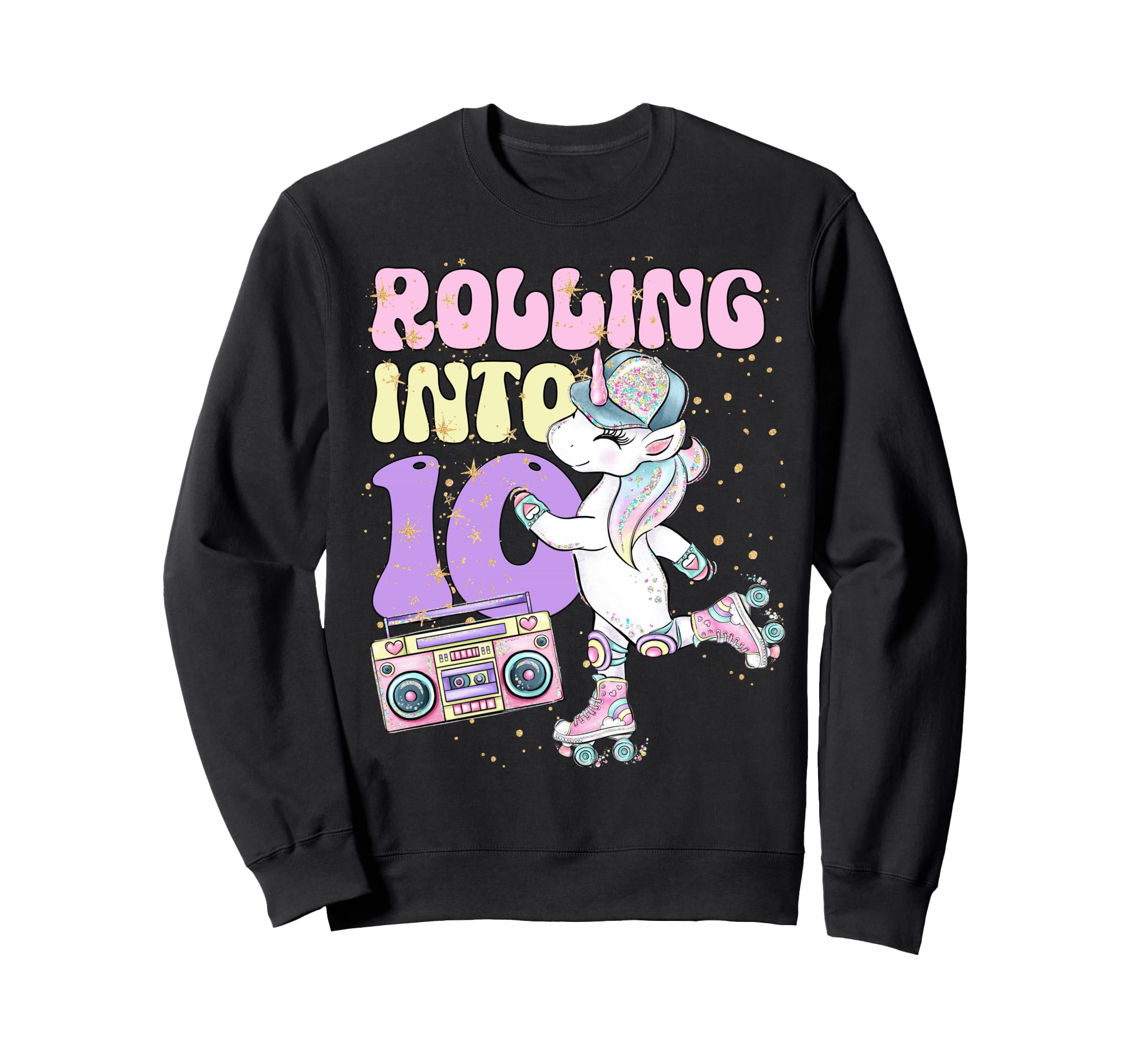 10Th Birthday Roller Skate Party Sweatshirt - Streetwear Style Unisex - T-Shirt, Sweatshirt, Hoodie