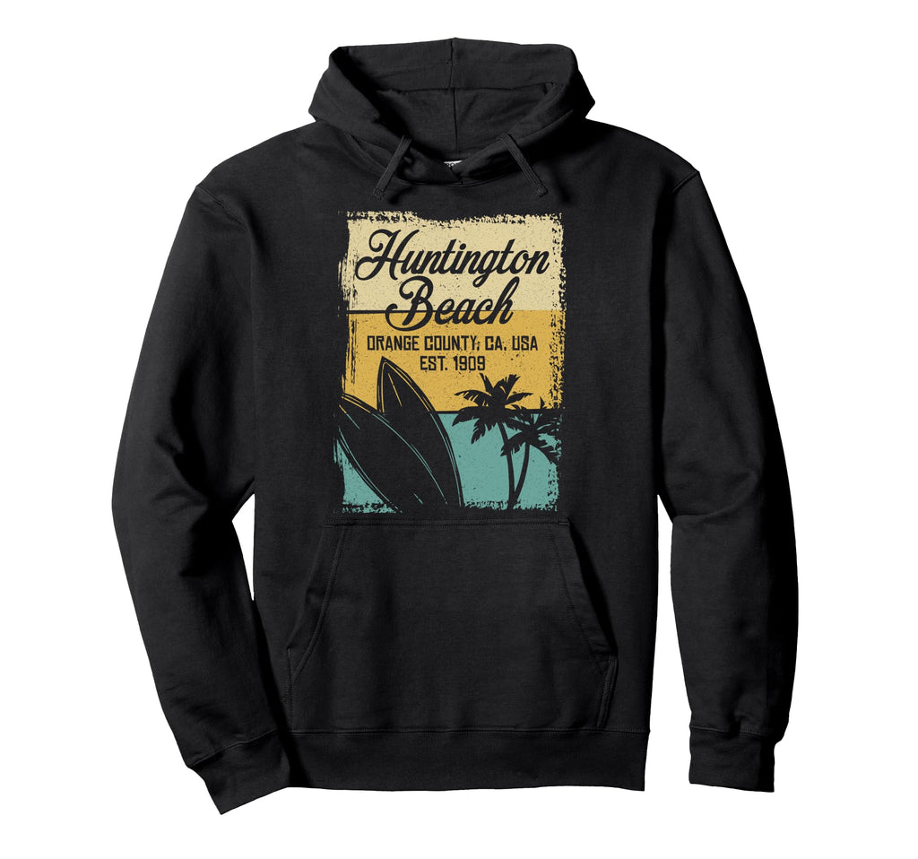 Huntington Beach Surf City California Hoodie - Custom Art Print for Adults - T-Shirt, Sweatshirt, Hoodie