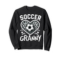 Soccer Granny Leopard Heart Granny Sweatshirt - Trendy Graphic Unisex - T-Shirt, Sweatshirt, Hoodie