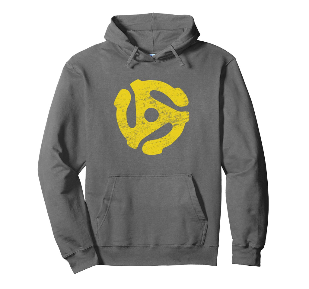Vinyl Record 45 Rpm Spindle Adapter Hoodie - Custom Art Print Unisex - T-Shirt, Sweatshirt, Hoodie
