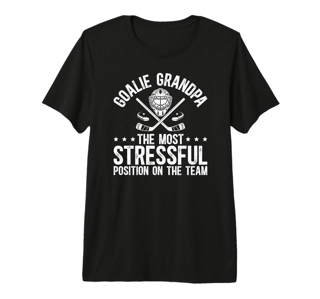 Mens Funny Hockey Goalie Grandpa T-Shirt - Unique Graphic for Adults - T-Shirt, Sweatshirt, Hoodie