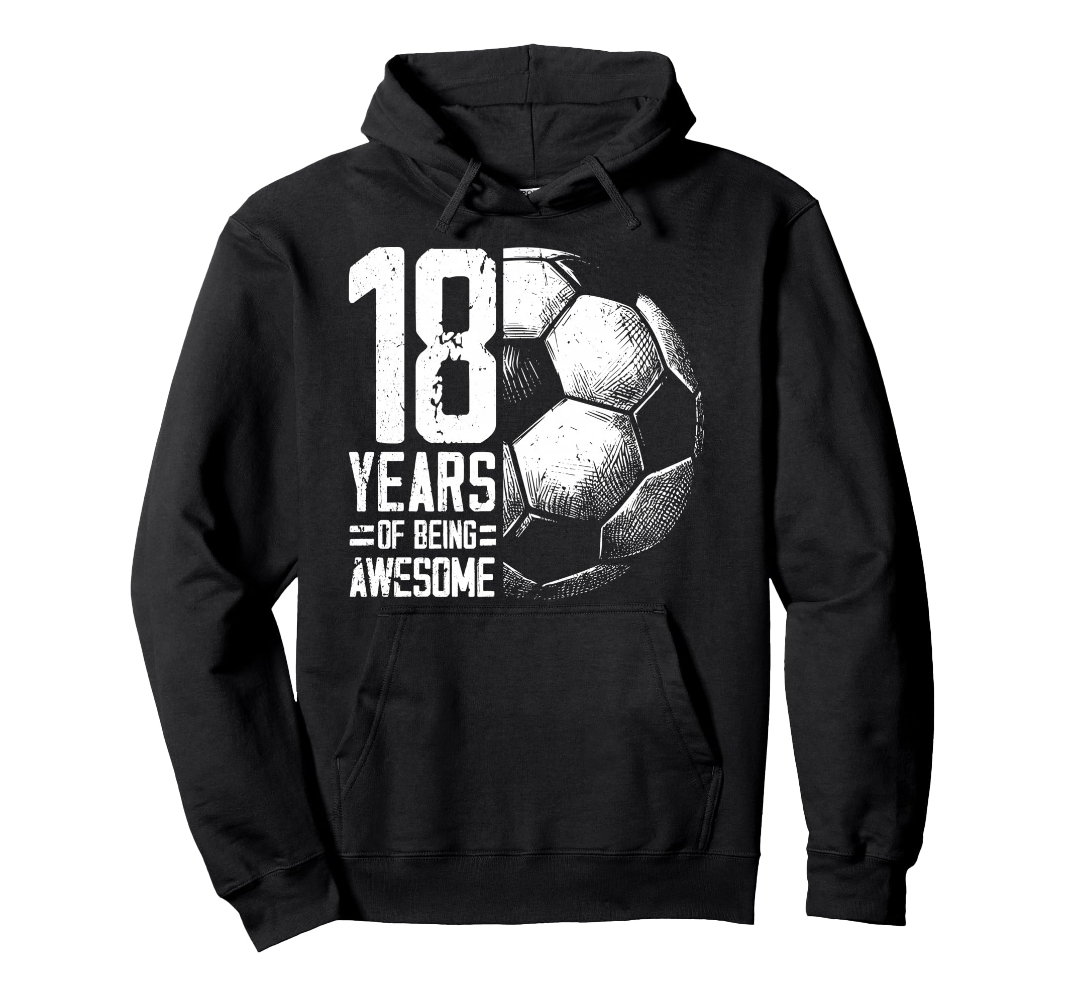 18Th Birthday Soccer Player Football 18 Hoodie - Graphic Print Unisex - T-Shirt, Sweatshirt, Hoodie