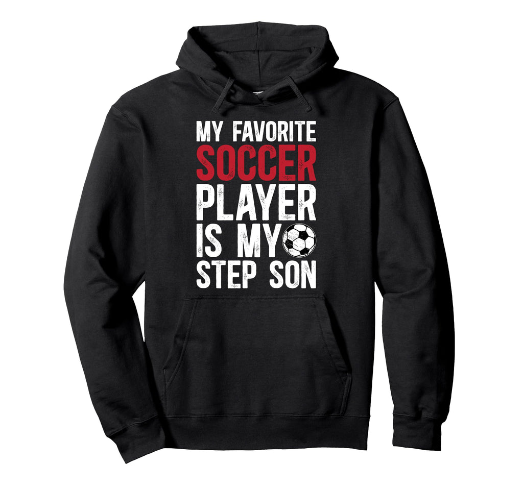 Proud Soccer Step Dad Soccer Player Hoodie - Minimalist Print for Adults - T-Shirt, Sweatshirt, Hoodie