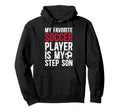 Proud Soccer Step Dad Soccer Player Hoodie - Minimalist Print for Adults - T-Shirt, Sweatshirt, Hoodie