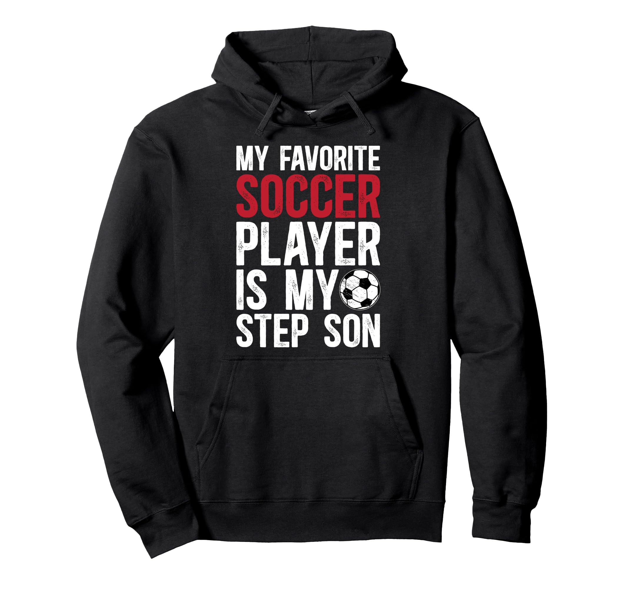 Proud Soccer Step Dad Soccer Player Hoodie - Minimalist Print for Adults - T-Shirt, Sweatshirt, Hoodie