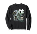 3 Racoon Soccer Howling Raccoon Head Sweatshirt - Minimalist Print Unisex - T-Shirt, Sweatshirt, Hoodie
