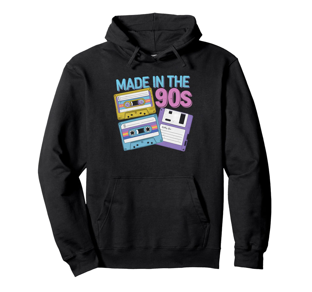Made 90S Cassette Tape Floppy Disk Hoodie - Trendy Graphic Unisex - T-Shirt, Sweatshirt, Hoodie