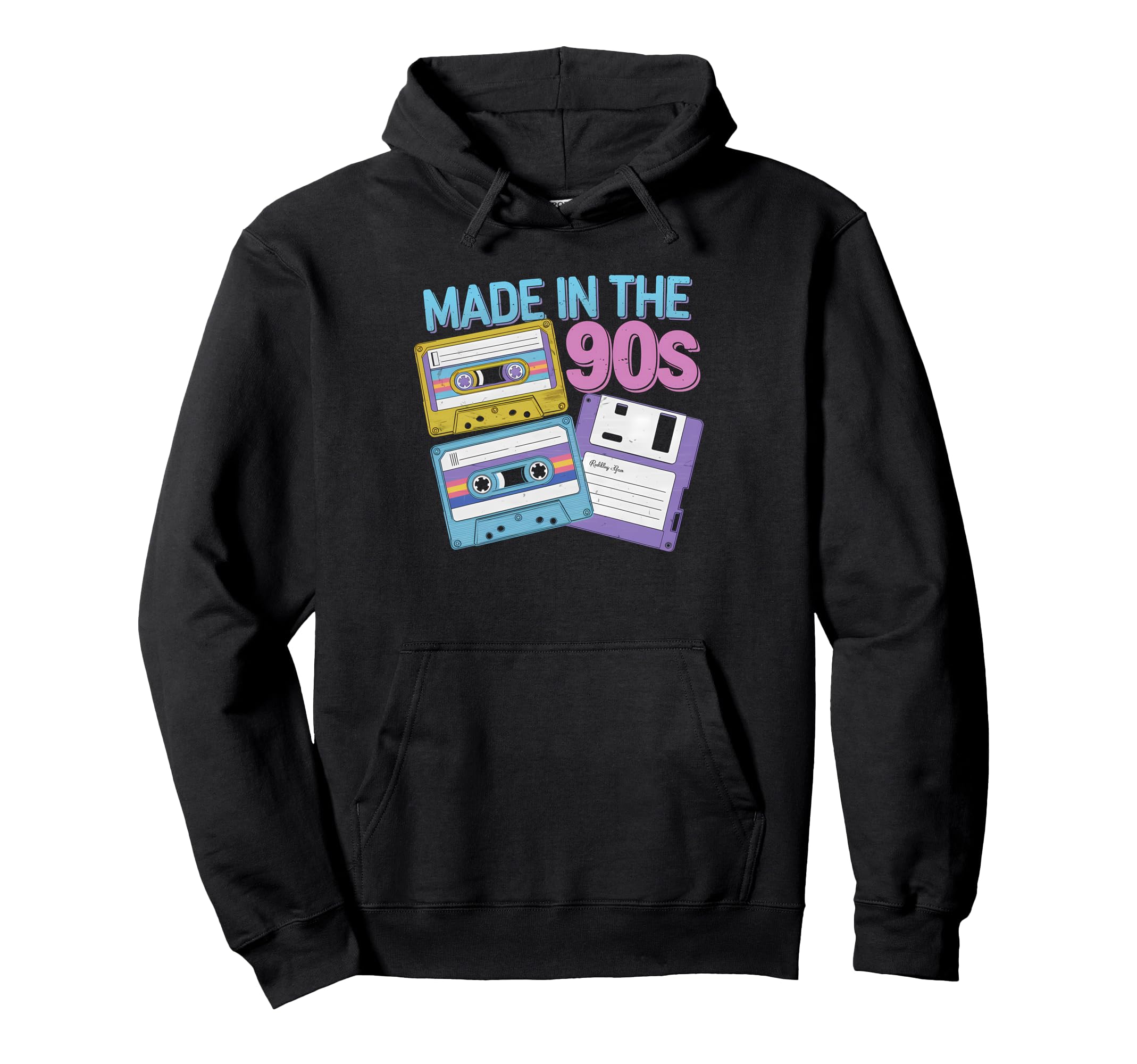 Made 90S Cassette Tape Floppy Disk Hoodie - Trendy Graphic Unisex - T-Shirt, Sweatshirt, Hoodie