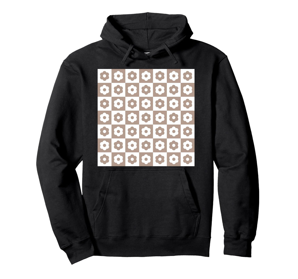 Aesthetic Pastel Brown Flower Hoodie - Fun Novelty Design Men Women - T-Shirt, Sweatshirt, Hoodie
