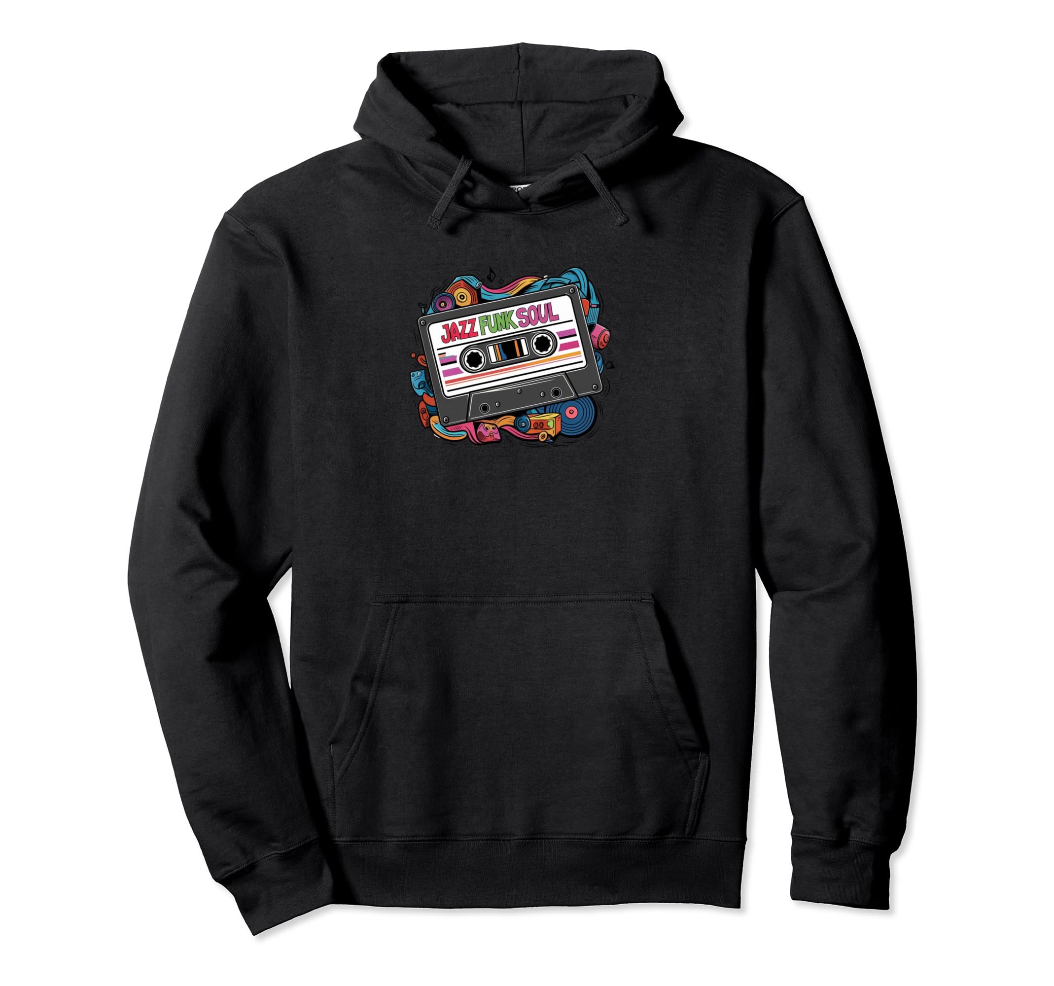 Mix Tape Cassette Jazz Funk Soul Music Hoodie - Minimalist Print Unisex - T-Shirt, Sweatshirt, Hoodie