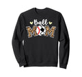 Ball Mom Leopard Funny Soccer Sweatshirt - Custom Art Print Men Women - T-Shirt, Sweatshirt, Hoodie