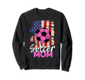 Soccer Mom American Flag Mothers Day Sweatshirt - Minimalist Print Unisex - T-Shirt, Sweatshirt, Hoodie
