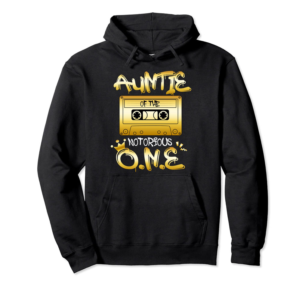 Auntie Notorious One Bday Old School Hoodie - Minimalist Print for Adults - T-Shirt, Sweatshirt, Hoodie