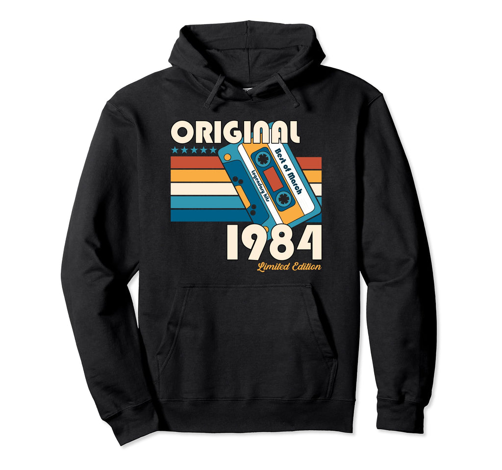 40Th Birthday Gift March 1984 Cassette Hoodie - Custom Art Print Unisex - T-Shirt, Sweatshirt, Hoodie