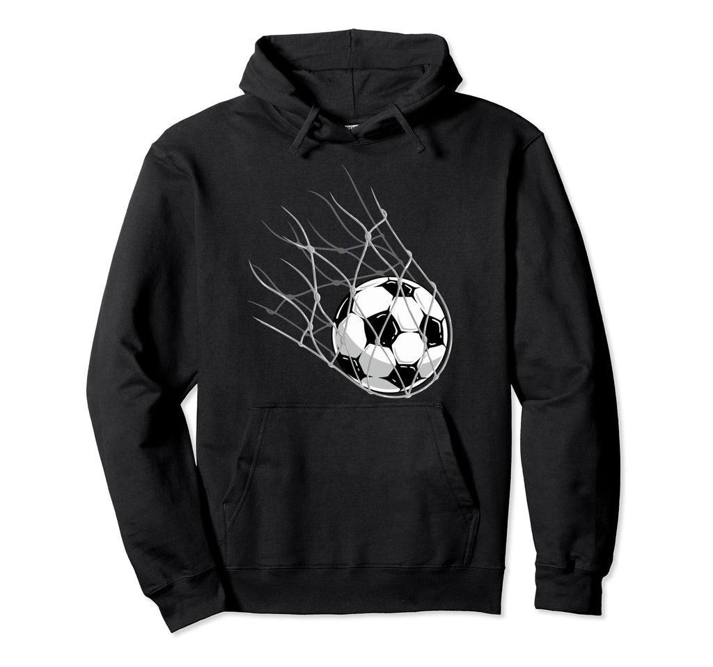 Soccer Ball Goal Funny Player Sports Hoodie - Unique Graphic Men Women - T-Shirt, Sweatshirt, Hoodie