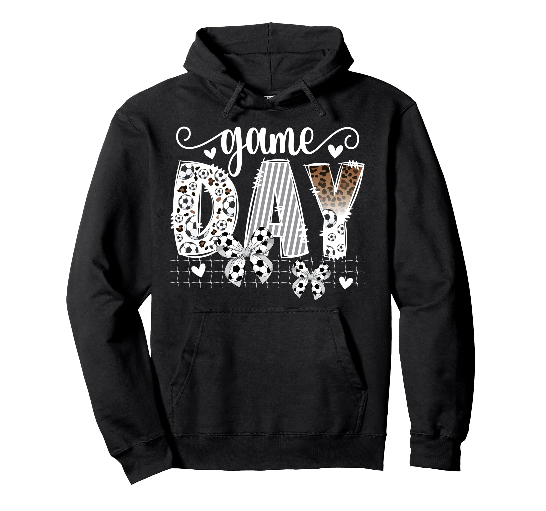 Game Day Soccer Coquette Soccer Game Day Hoodie - Graphic Print Unisex - T-Shirt, Sweatshirt, Hoodie