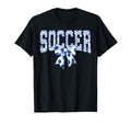 Soccer Floral Toile Blue Coquette Bow T-Shirt - Graphic Print Men Women - T-Shirt, Sweatshirt, Hoodie