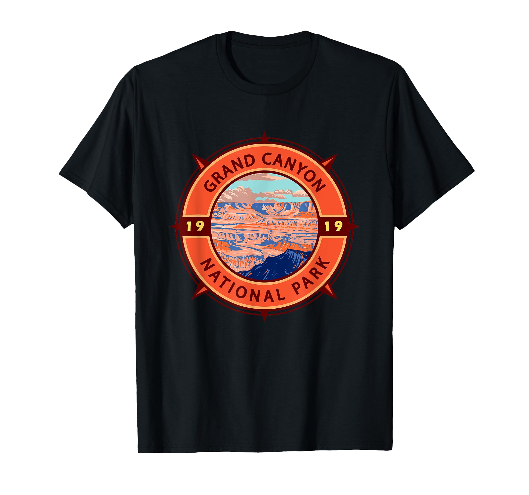 Grand Canyon National Park Compass T-Shirt - Fun Novelty Design Men Women - T-Shirt, Sweatshirt, Hoodie
