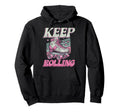 Roller Skating Skate 1970S Keep Hoodie - Casual Everyday Wear Unisex - T-Shirt, Sweatshirt, Hoodie