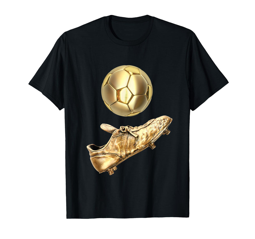 Soccer Champions Award Gold Cleats Ball T-Shirt - Novelty Apparel Unisex - T-Shirt, Sweatshirt, Hoodie
