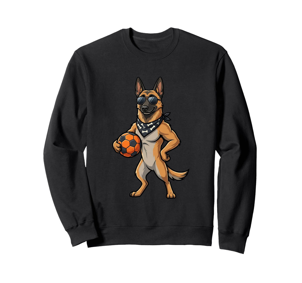 German Shepherd Soccer Dog Sweatshirt - Casual Everyday Wear Men Women - T-Shirt, Sweatshirt, Hoodie