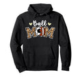 Ball Mom Leopard Funny Soccer Hoodie - Casual Everyday Wear for Adults - T-Shirt, Sweatshirt, Hoodie
